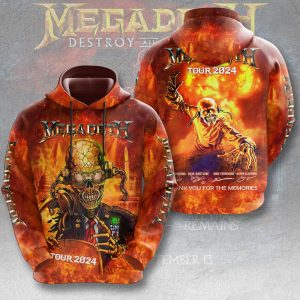 Megadeth Band 3D Apparel - HUANNM 5000