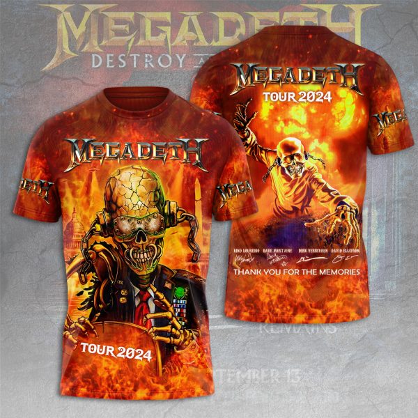 Megadeth Band 3D Apparel - HUANNM 5000