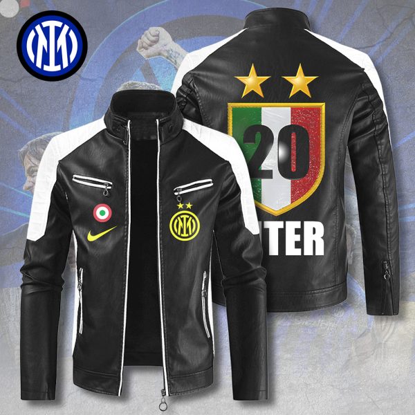 Inter Milan FC Premium Leather Bomber - HUANNM 5022