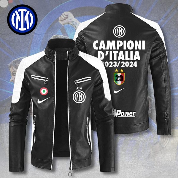 Inter Milan FC Premium Leather Bomber - HUANNM 5023