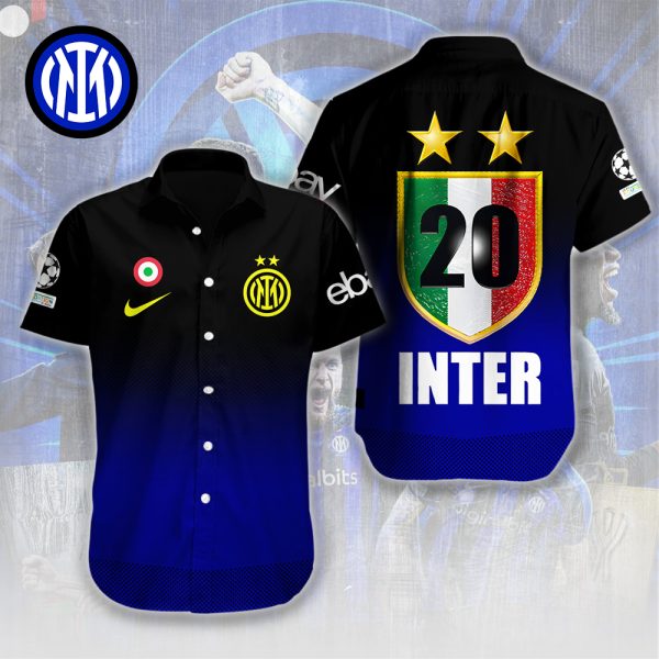 Inter Milan FC Short Sleeve Dress Shirt - HUANNM 5022