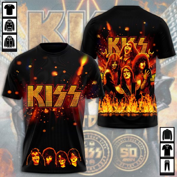 Kiss Band 3D T-Shirt - HUANNM 347