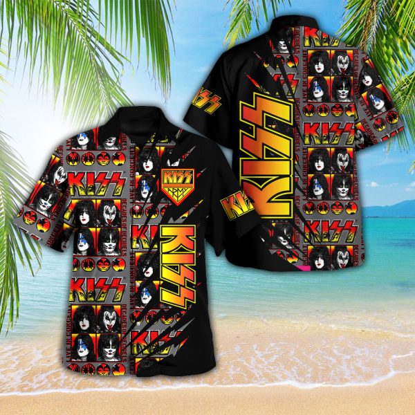 Kiss Band 3D Hawaii Shirt - GNE 518