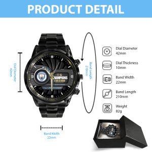 Manchester City Black Stainless Steel Watch - HOATT 4887