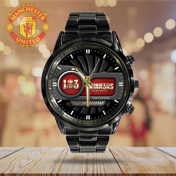 Manchester United Black Stainless Steel Watch - HOATT 5009