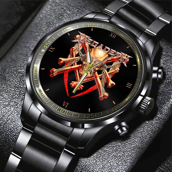 Megadeth Band Black Stainless Steel Watch - HUANNM 5040