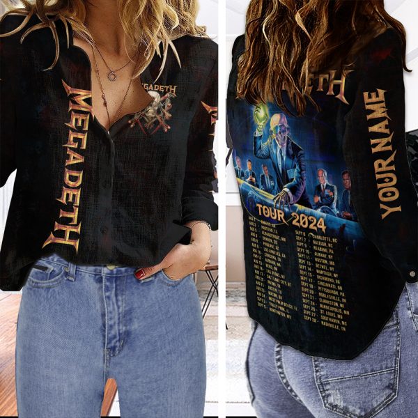 Personalized Megadeth Band 3D Linen Shirt - HUANNM 5017.1