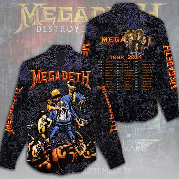 Megadeth Band 3D Linen Shirt - HUANNM 5041.1