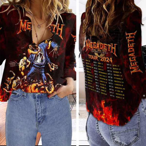 Megadeth Band 3D Linen Shirt - HUANNM 5106