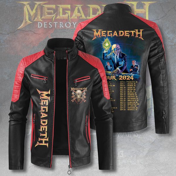 Megadeth Band Premium Leather Bomber - HUANNM 5017.2