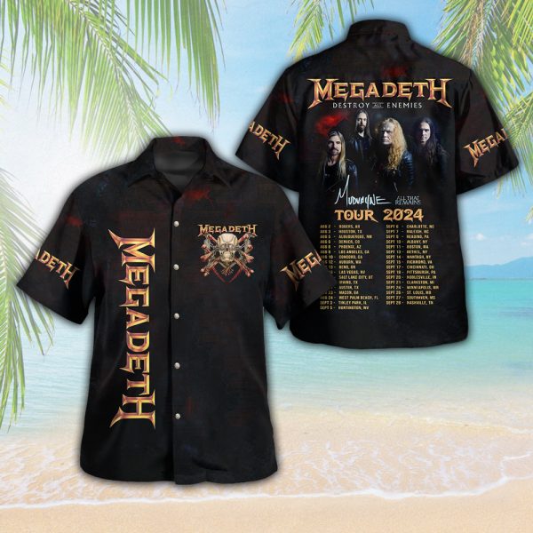 Megadeth Band 3D Hawaii Shirt - HUANNM 5172.1