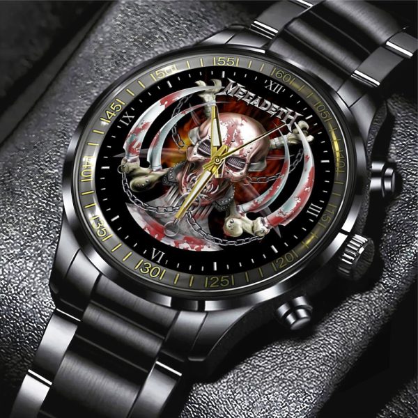 Megadeth Band Black Stainless Steel Watch - GNE 421