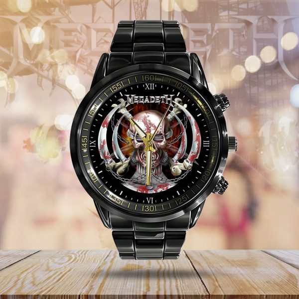 Megadeth Band Black Stainless Steel Watch - GNE 421