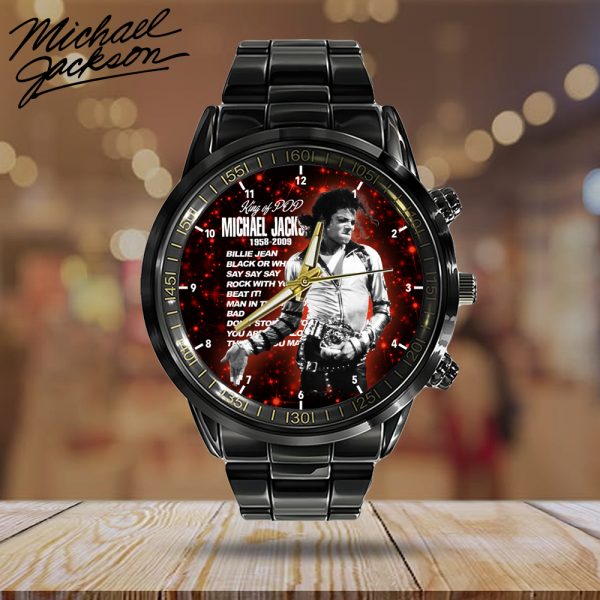 Michael Jackson Black Stainless Steel Watch - HOATT 4819