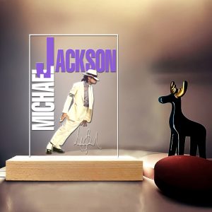 Michael Jackson Led Light with Wooden Base (7 Colors) - HOATT 4789