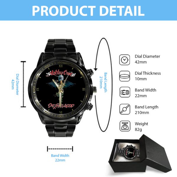 Mötley Crüe Black Stainless Steel Watch - ANHNV 4428