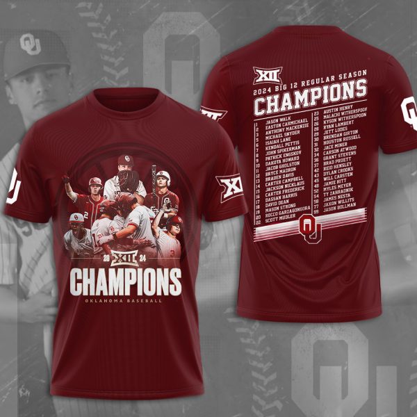 Oklahoma Sooners Baseball 3D Apparel - MAITM 6779