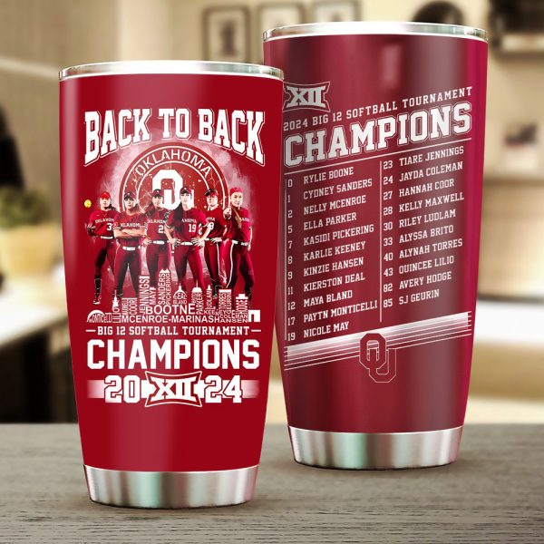 Oklahoma Sooners Women's Softball Tumbler Cup - TANTN 6466