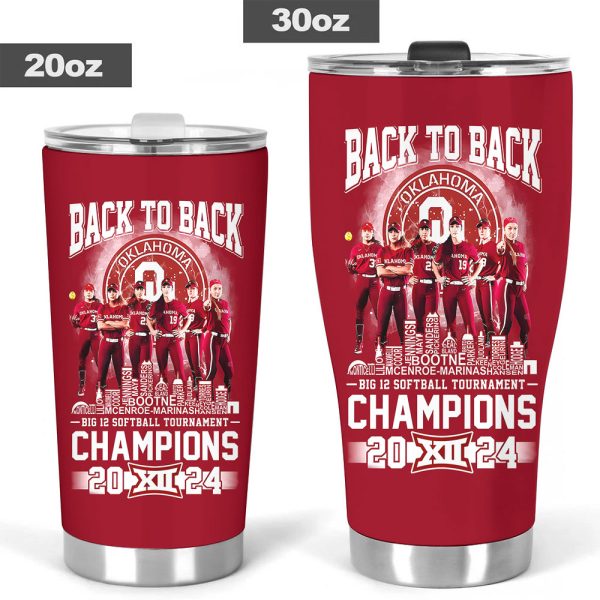 Oklahoma Sooners Women's Softball Tumbler Cup - TANTN 6466