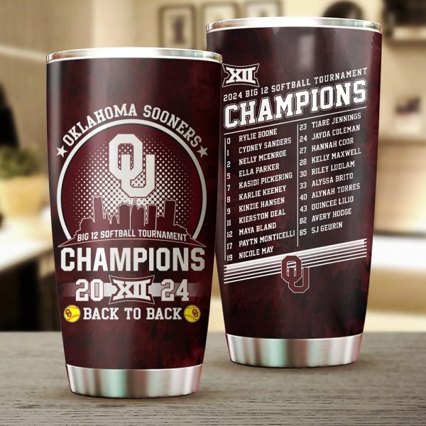 Oklahoma Sooners Women’s Softball Tumbler Cup - MAITM 6741