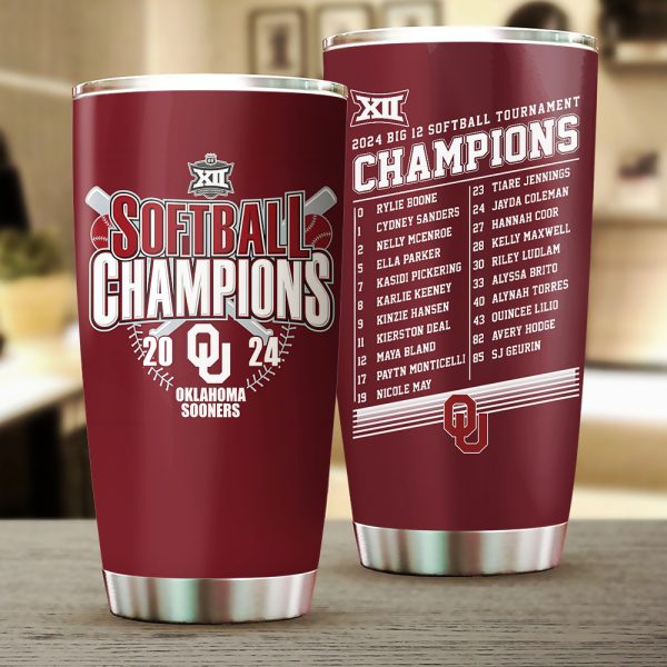 Oklahoma Sooners Women’s Softball Tumbler Cup - MAITM 6777