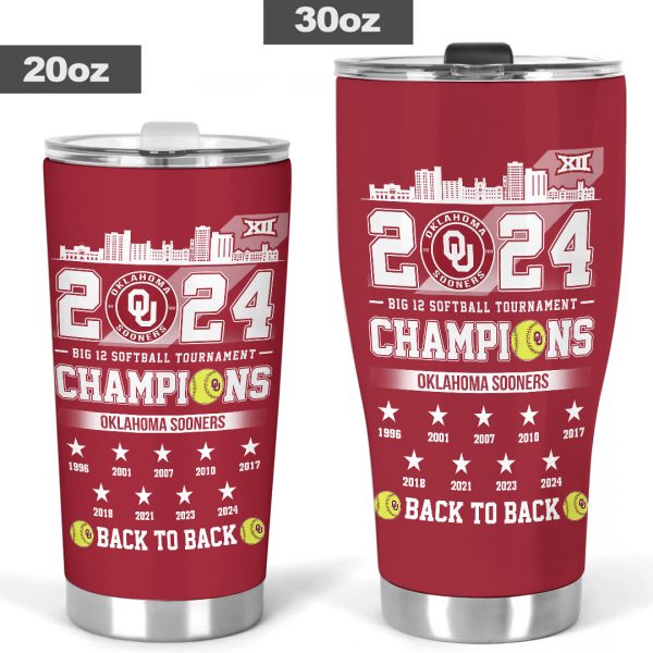 Oklahoma Sooners Women's Softball Tumbler Cup - TANTN 6468