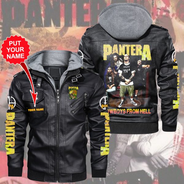 Personalized Pantera 2D Hooded Leather Coat - HUANNM 4828