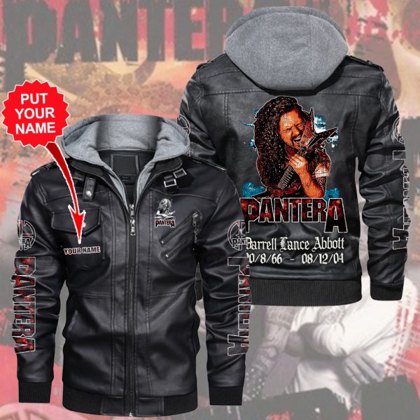 Personalized Pantera 2D Hooded Leather Coat - HUANNM 4833