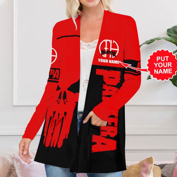 Personalized Pantera Women's Patch Pocket Cardigan - HUANNM 4824