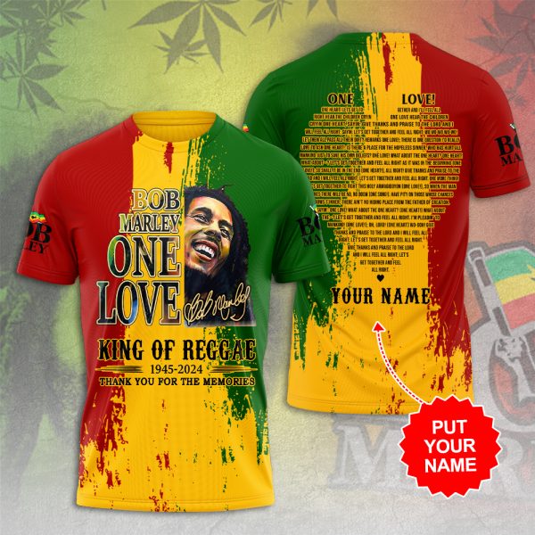 Personalized Bob Marley 3D T-Shirt - HUANNM 4750