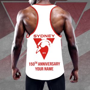 Personalized Sydney Swans Y-Back Muscle Tank Top - HUANNM 5033.1