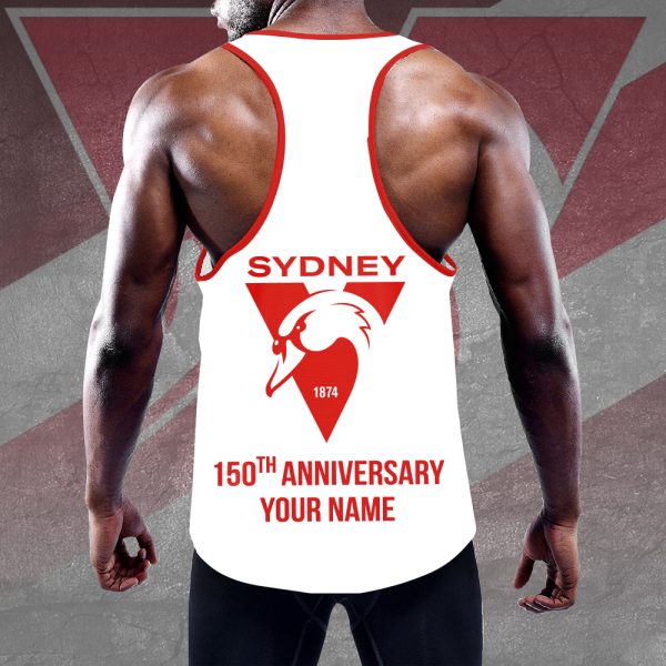 Personalized Sydney Swans Y-Back Muscle Tank Top - HUANNM 5033.1