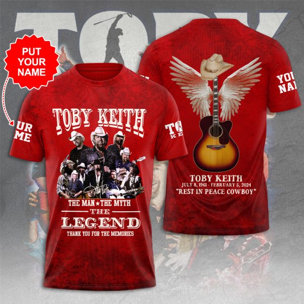 Personalized Toby Keith 3D T-Shirt - HUANNM 4748