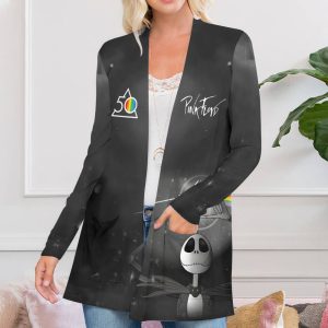 Pink Floyd Women’s Patch Pocket Cardigan – HUANNM 5191.1