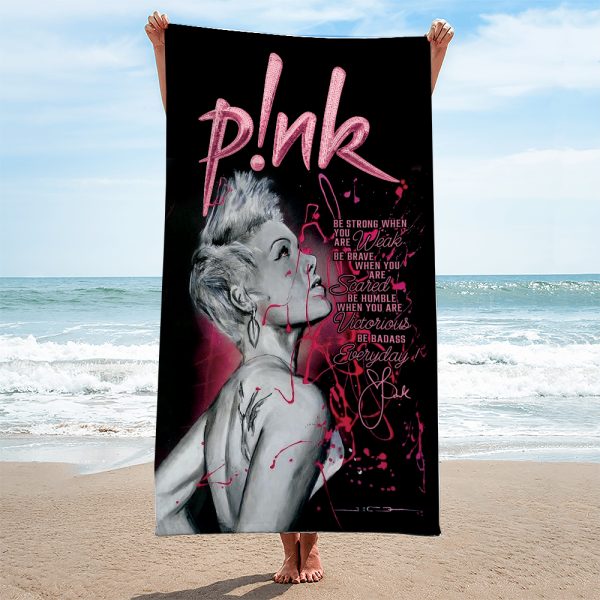 P!nk Rectangle Beach Towel - HOATT 4794