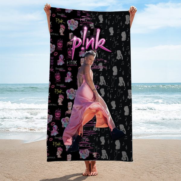 P!nk Rectangle Beach Towel - HOATT 4815