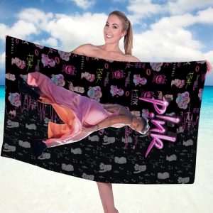 P!nk Rectangle Beach Towel - HOATT 4815