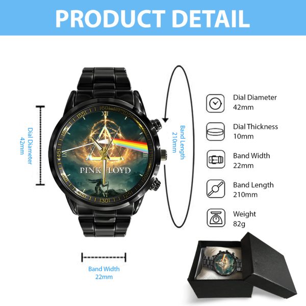 Pink Floyd Black Stainless Steel Watch - GNE 448