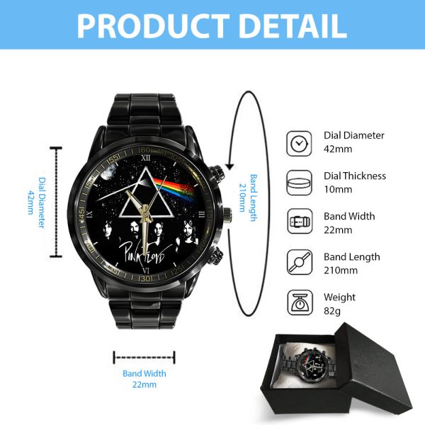 Pink Floyd Black Stainless Steel Watch - GNE 475