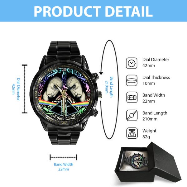 Pink Floyd Black Stainless Steel Watch - GNE 478