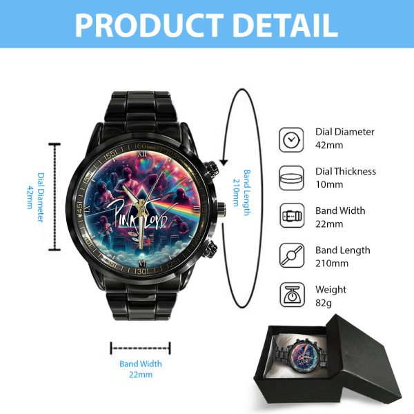 Pink Floyd Black Stainless Steel Watch - GNE 506