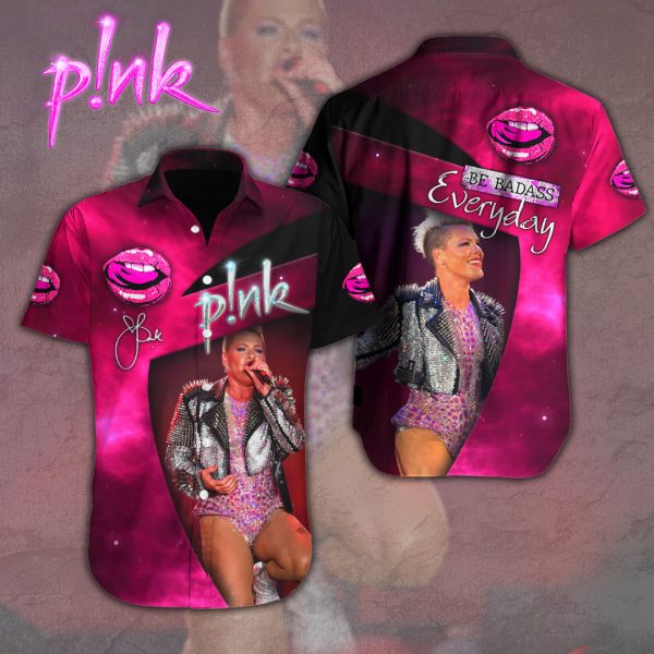 P!nk Short Sleeve Dress Shirt - VANDH 2930