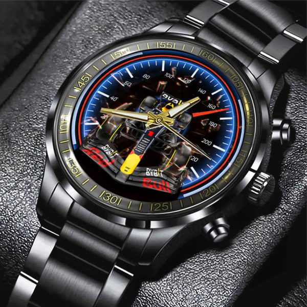 Red Bull Racing F1 Black Stainless Steel Watch - GNE 413