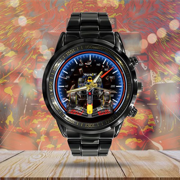 Red Bull Racing F1 Black Stainless Steel Watch - GNE 413