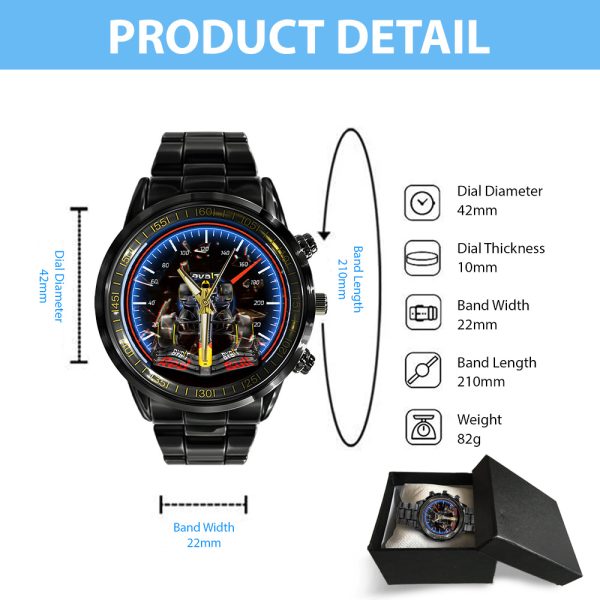 Red Bull Racing F1 Black Stainless Steel Watch - GNE 413