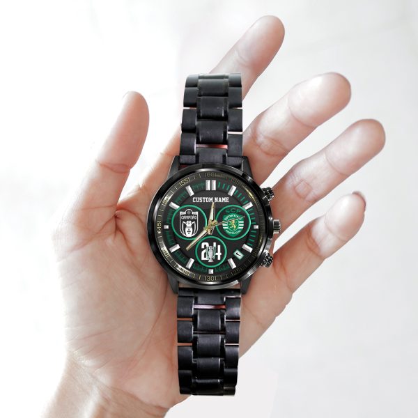 Personalized Sporting CP Black Stainless Steel Watch - TANTN 6554