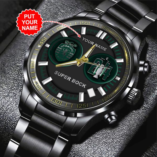 Personalized Sporting CP Black Stainless Steel Watch - HOATT 4947