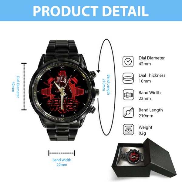 Star Wars Black Stainless Steel Watch - GNE 498