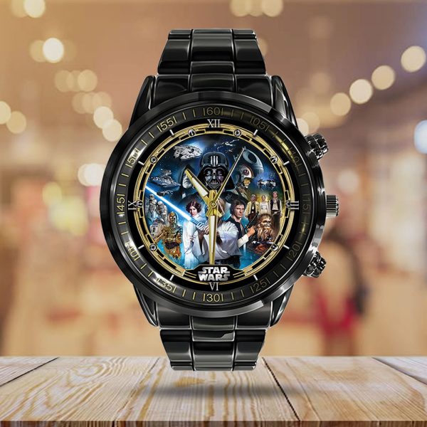 Star Wars Black Stainless Steel Watch - GNE 451