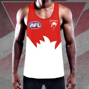 Sydney Swans Y-Back Muscle Tank Top - HUANNM 5026.1